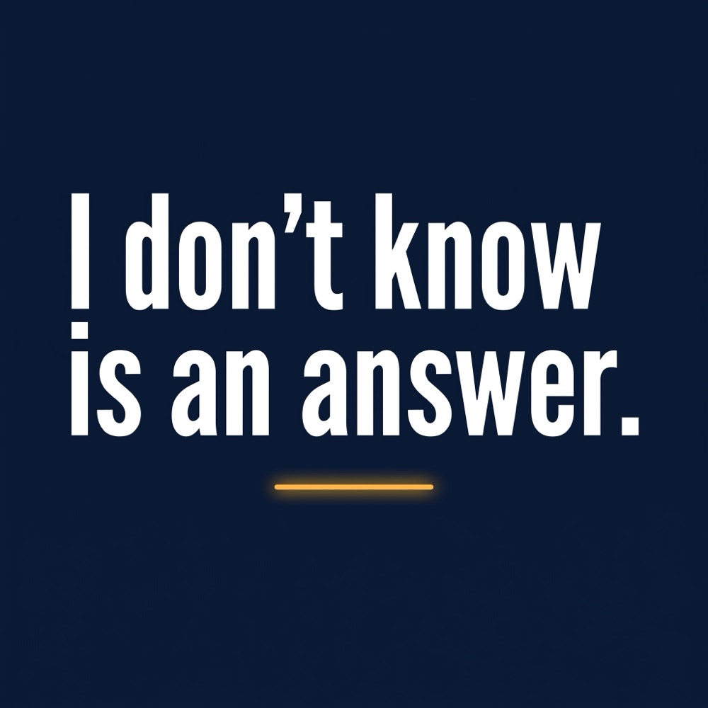 I don't know is an answer